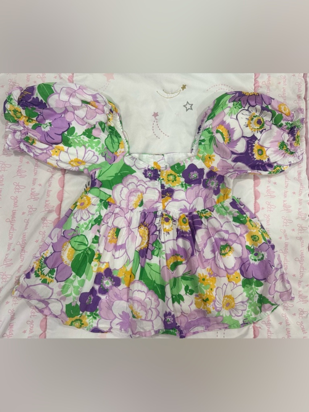 4, Janie and Jack Floral Puff-Sleeve Blouse